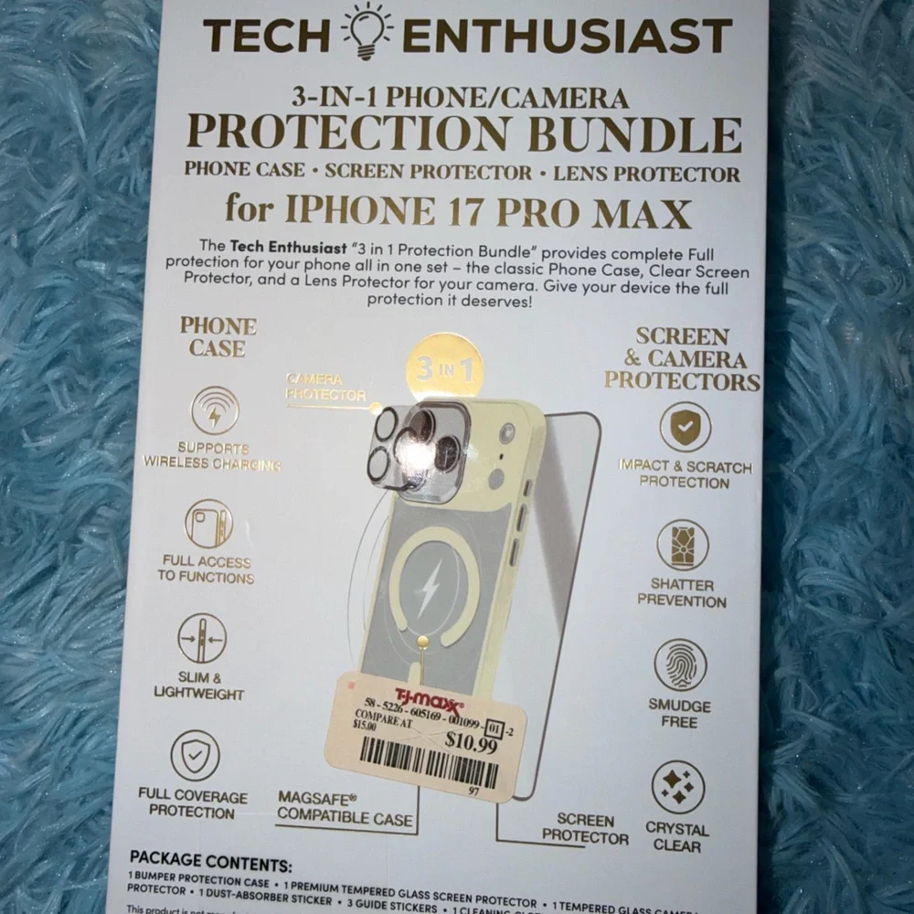 3-in-1 Phone Camera Protector Kit - White (BRAND NEW)